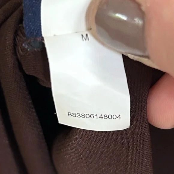 CHAPS Babydoll Chocolate Brown Y2K O Ring Jersey Midi Dress Preppy Retro | Sz M - Picture 11 of 11